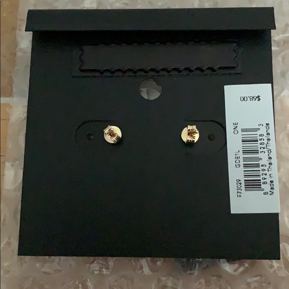 Coach Pac-Man / Ghost Gold Stud Earrings. - Picture 3 of 3